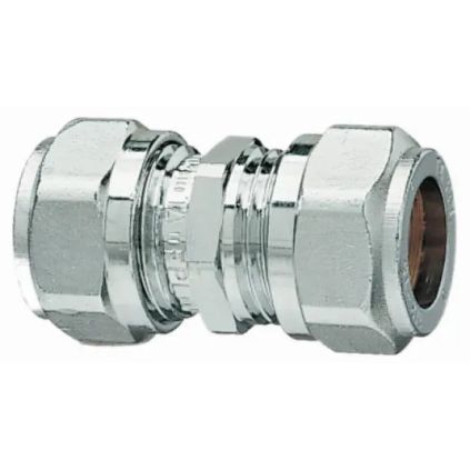 Overgang 8mm rør - 3/8" rør Krom