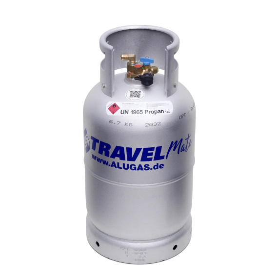 Aluminium selvfyllerflaske Travelmate 11kg